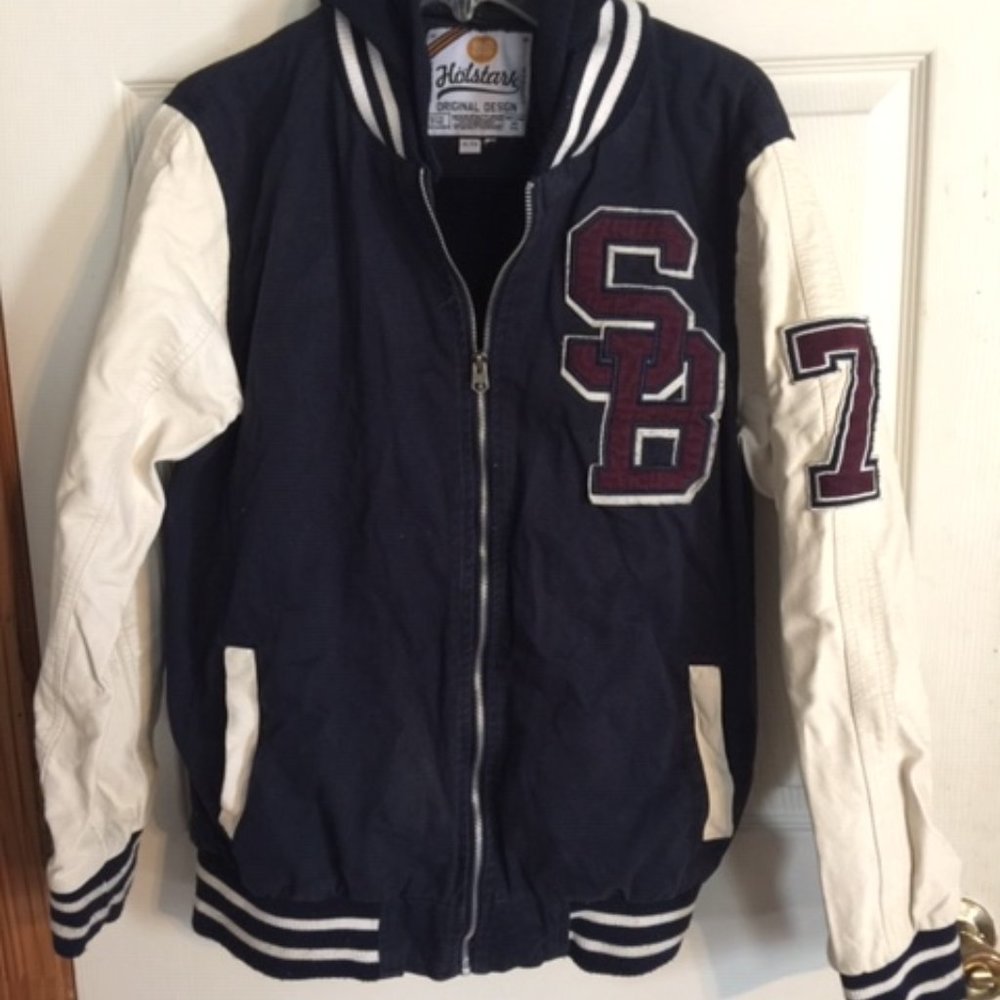Holstark Varsity Jacket Navy "SB" Men's Size XL